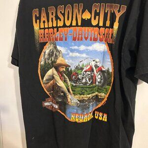 Carson City Nevada Harley Davidson Large Vintage T Shirt